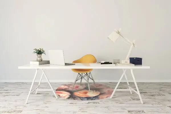 Kontorsstol matta Orange rosor
