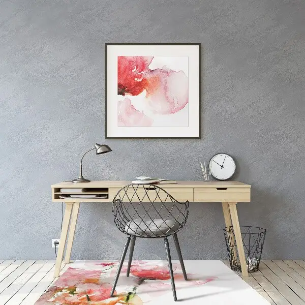 Kontorsstol matta Akvarellblommor