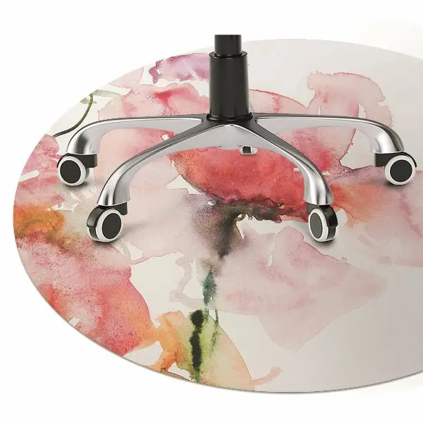 Kontorsstol matta Akvarellblommor