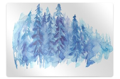 Kontorsstol matta Vinterskogs akvarell
