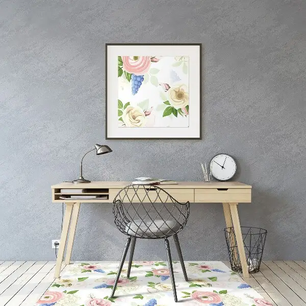 Stolmatta Ritade blommor