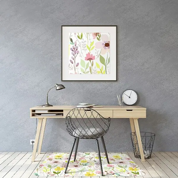 Stolmatta Färgglada blommor