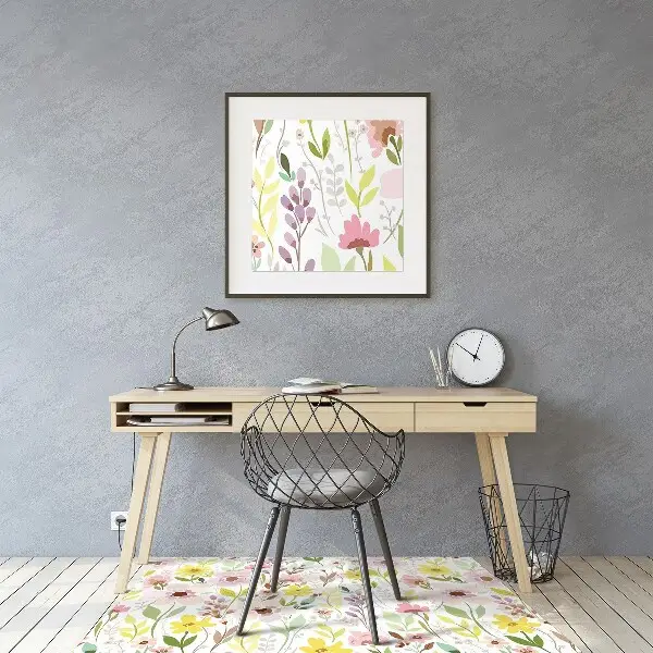 Stolmatta Färgglada blommor