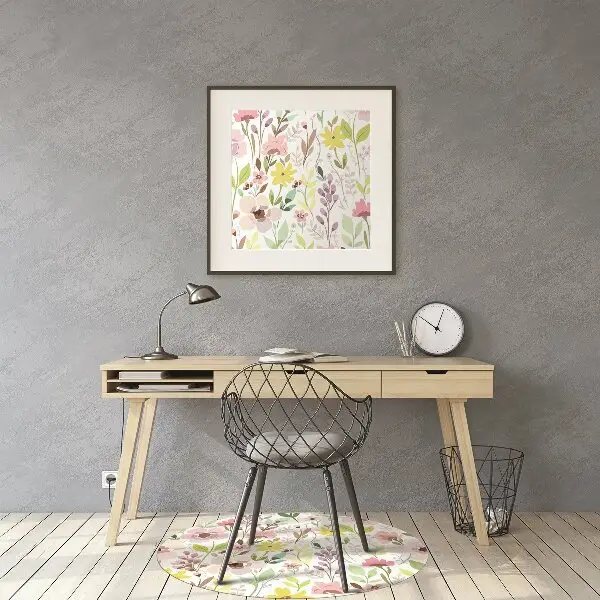 Stolmatta Färgglada blommor