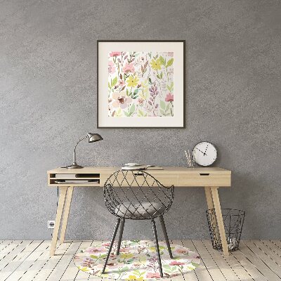 Stolmatta Färgglada blommor