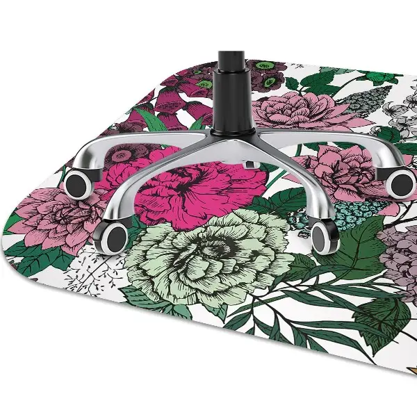 Matta under skrivbordsstol Vintage blommor