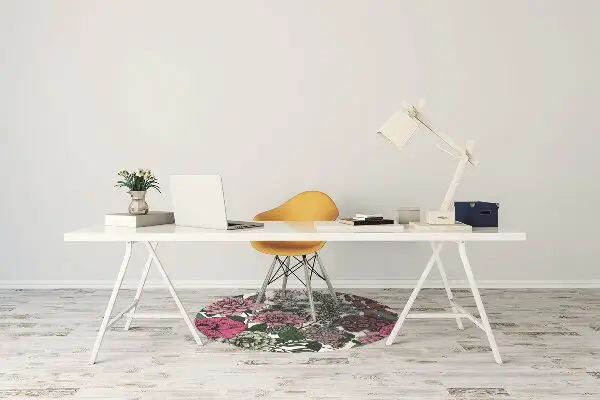 Matta under skrivbordsstol Vintage blommor