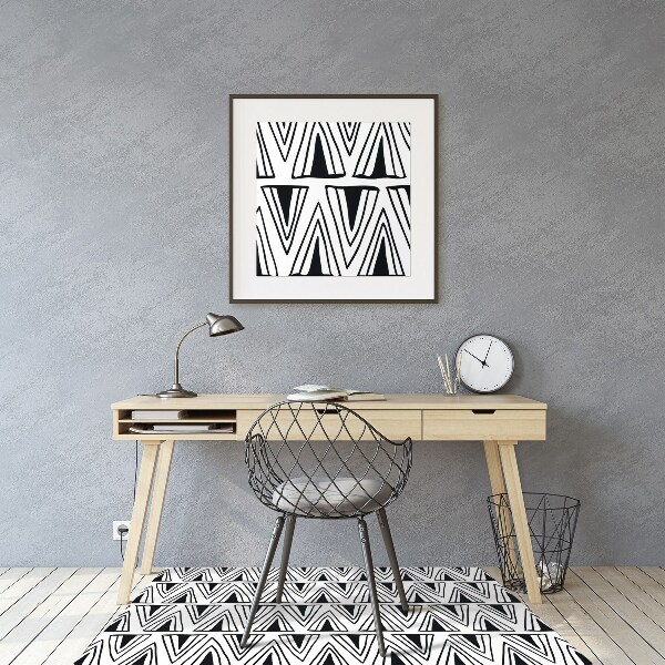 Matta under skrivbordsstol Trianglar mönster boho