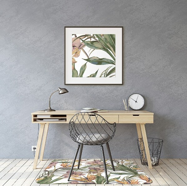 Matta under skrivbordsstol Botaniska blad