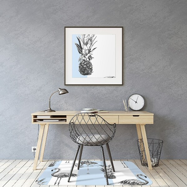 Matta under skrivbordsstol Flammande och ananas