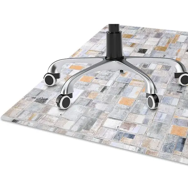 Matta under skrivbordsstol Färgglada brickor