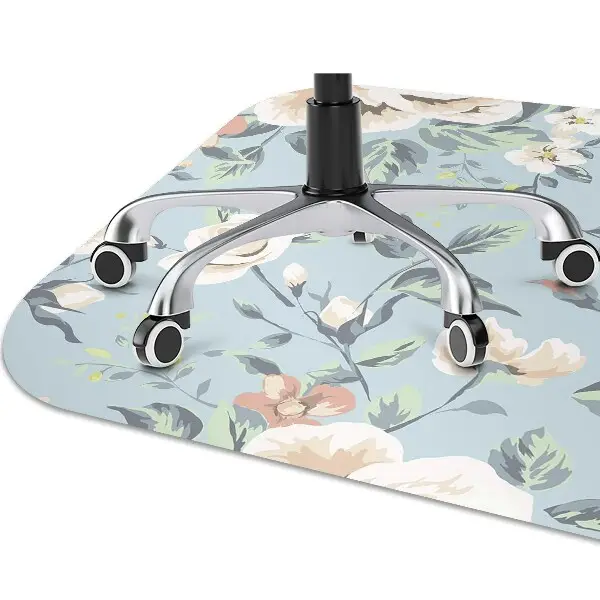 Matta under skrivbordsstol Blommor vintage stil