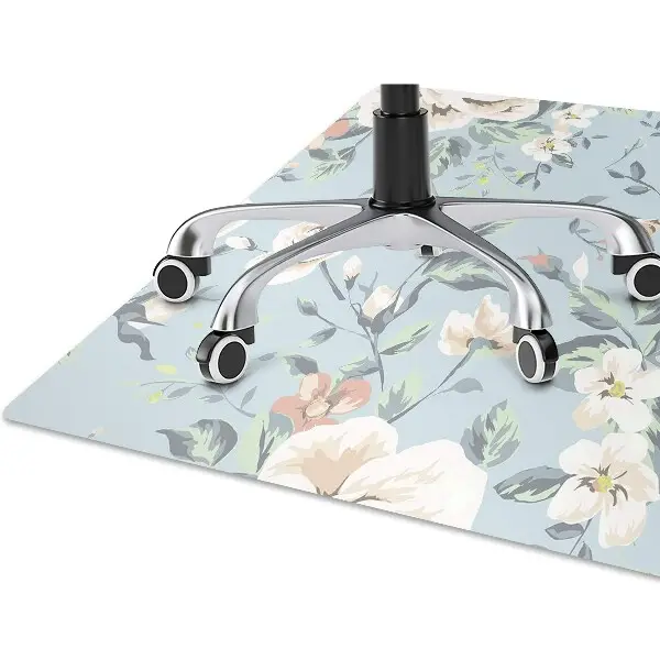 Matta under skrivbordsstol Blommor vintage stil