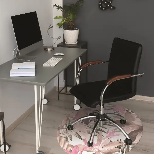 Matta under skrivbordsstol Tropisk rosa
