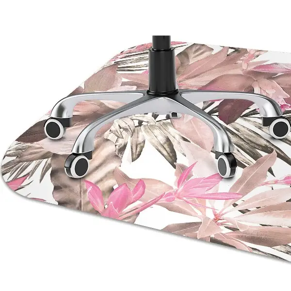 Matta under skrivbordsstol Tropisk rosa