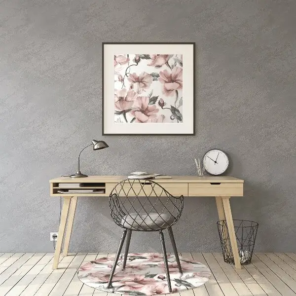 Matta för kontorsstol Blommig bild