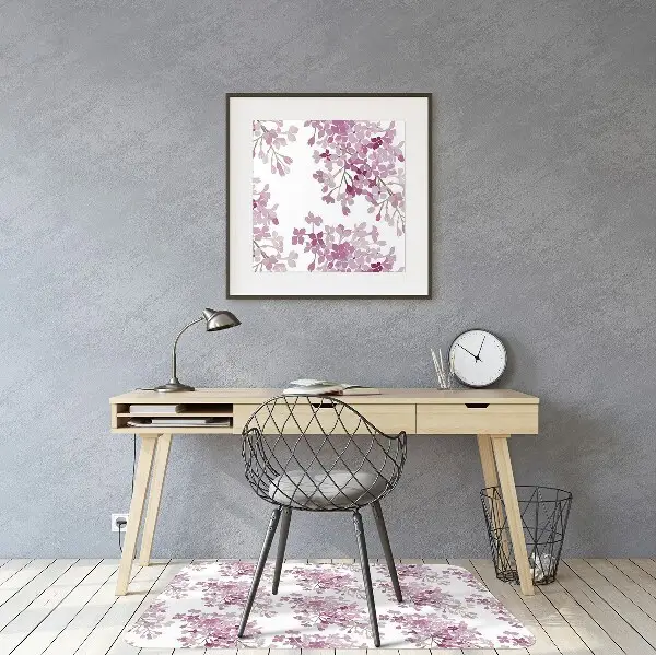 Matta skrivbordsstol Rosa blommor
