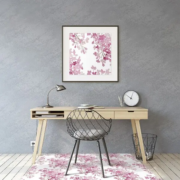 Matta skrivbordsstol Rosa blommor