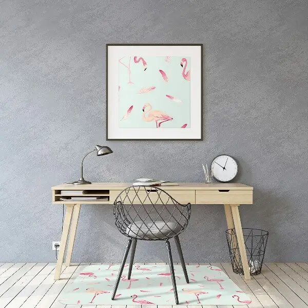 Stolsmatta Flamingos och fjädrar