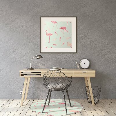 Stolsmatta Flamingos och fjädrar