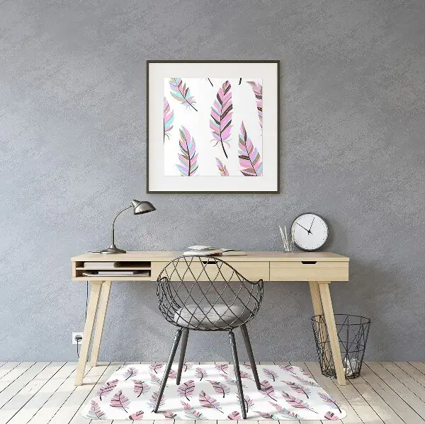 Stolsmatta Rosa fjädrar