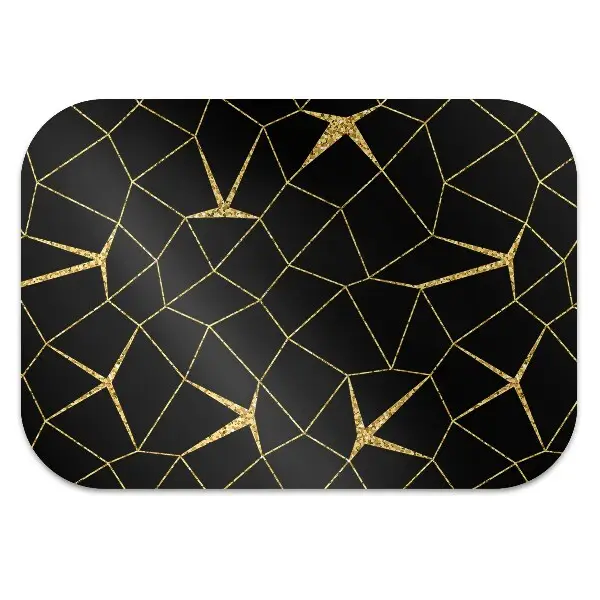 Stolsmatta Guld och svart mosaik
