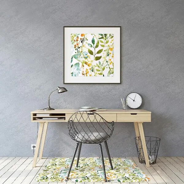Golvskydd kontorsstol Boho blommor
