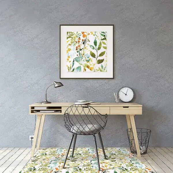 Golvskydd kontorsstol Boho blommor