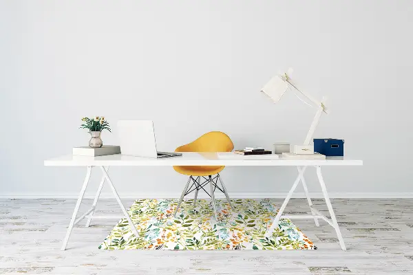 Golvskydd kontorsstol Boho blommor
