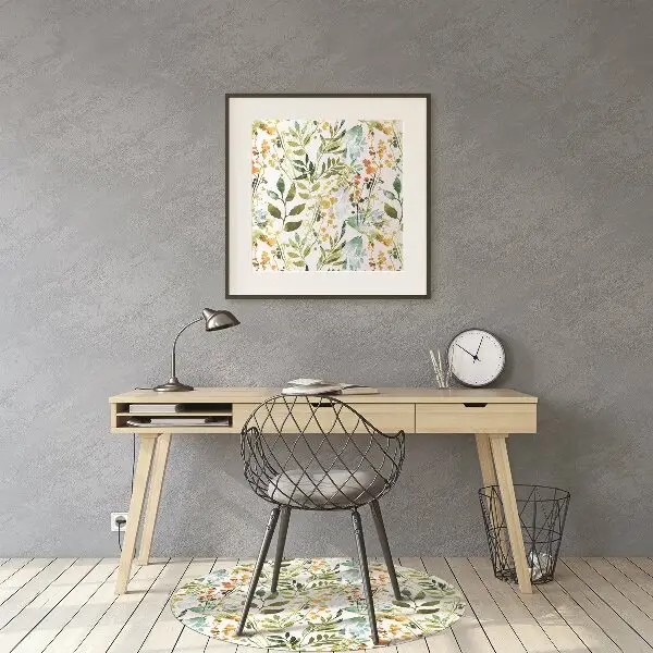 Golvskydd kontorsstol Boho blommor