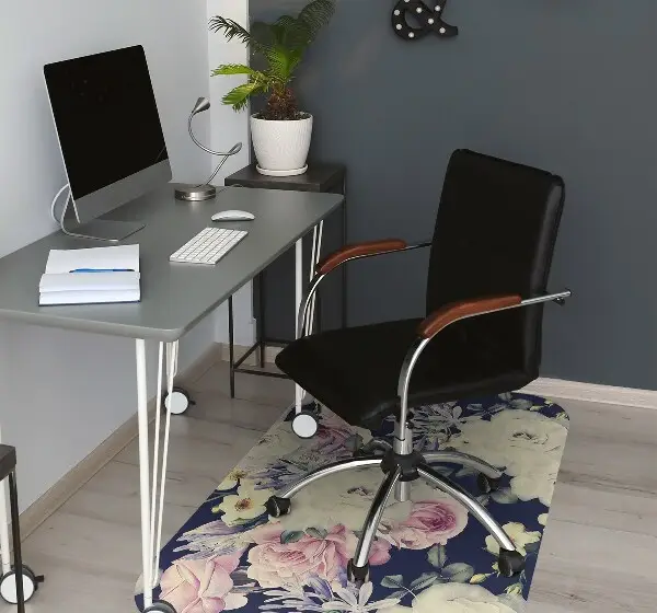 Golvskydd kontorsstol Vita vintage rosor