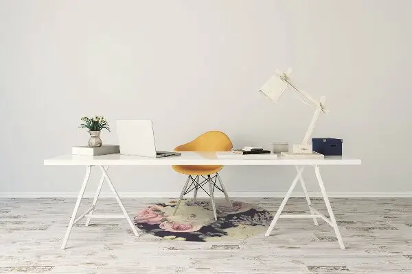 Golvskydd kontorsstol Vita vintage rosor