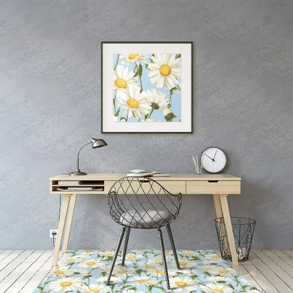 Golvskydd kontorsstol Kamomillblommor