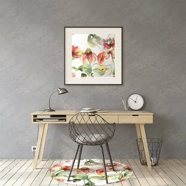Golvskydd kontorsstol Vilda blommor