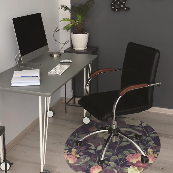 Kontorsstol matta Vintage blommor