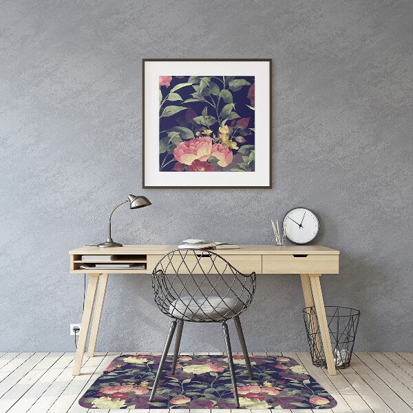 Kontorsstol matta Vintage blommor