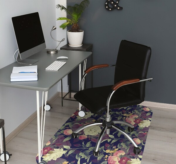 Kontorsstol matta Vintage blommor