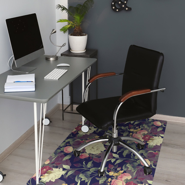 Kontorsstol matta Vintage blommor