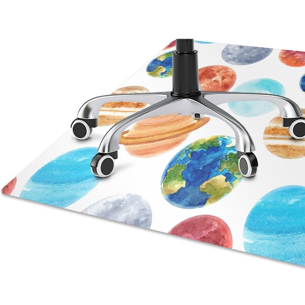 Kontorsstol matta Färgglada planeter