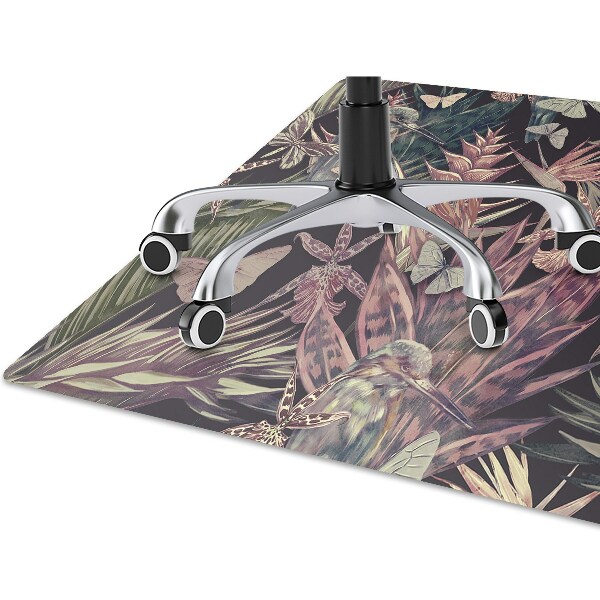 Matta under skrivbordsstol Kolibri och fjärilar