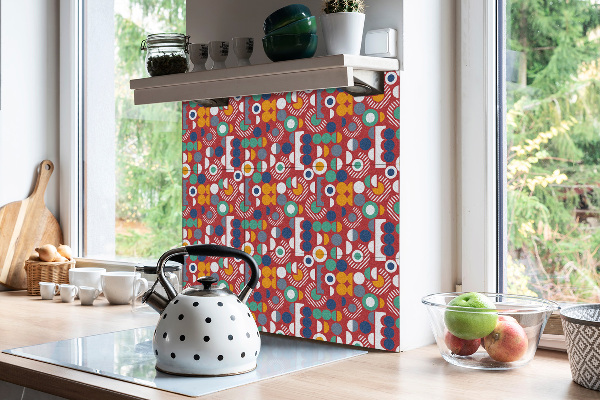Självhäftande vinylplattor Geometriskt vintage mönster