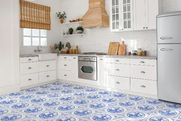 Vinylplattor självhäftande Azulejos stil väderkvarn