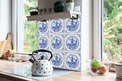 Vinylplattor självhäftande Azulejos stil väderkvarn