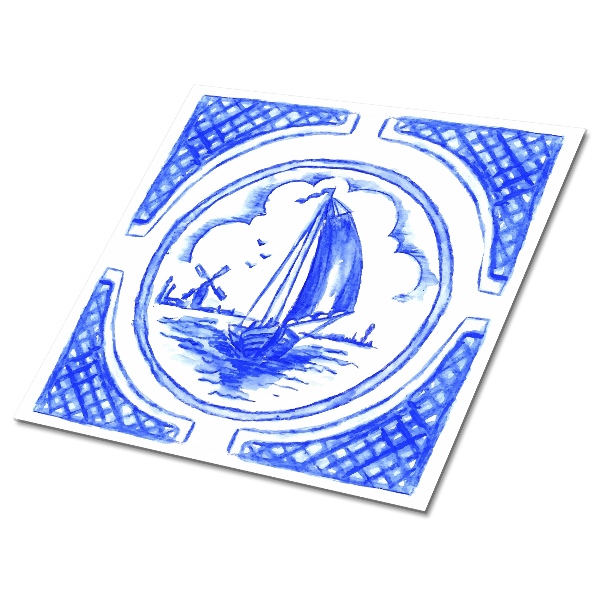 Vinylplattor självhäftande Azulejosbåt