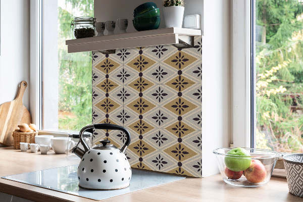 Självhäftande pvc plattor Färgstarka blommönster