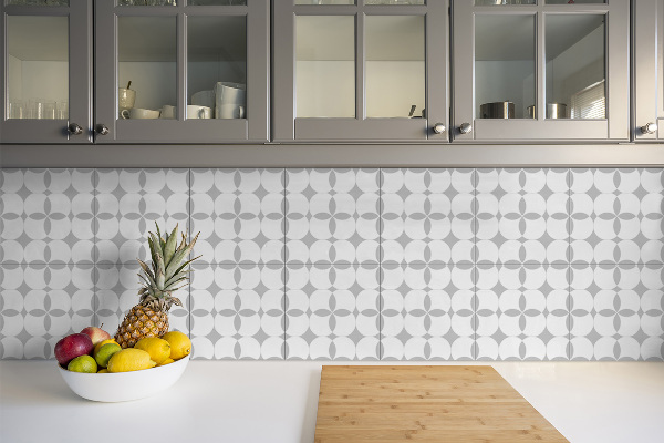 Självhäftande pvc plattor Geometriska grå hjul