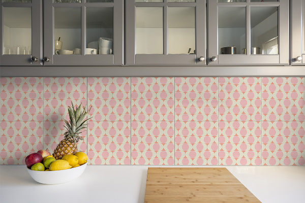 Självhäftande pvc plattor Rosa vintage mönster