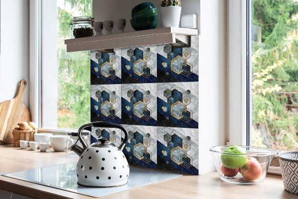 Självhäftande pvc plattor Hexagon abstraktion