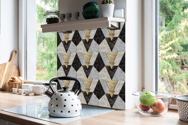 Självhäftande pvc plattor Sten trianglar
