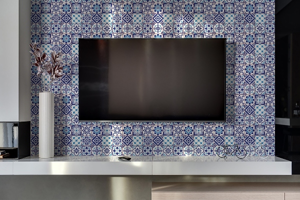 Självhäftande väggpanel Azulejos mönster